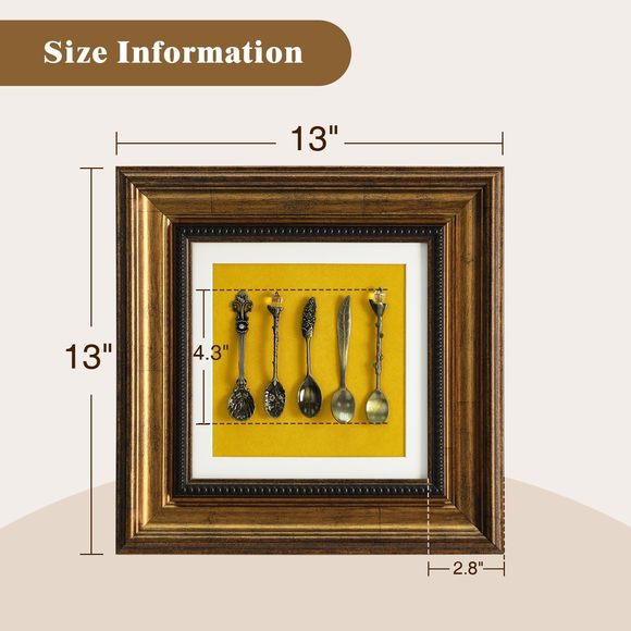 Vintage Wall Art Sculpture With Gold Frame, Framed Wall Decor With Embossed🦏 - Picture 7 of 9